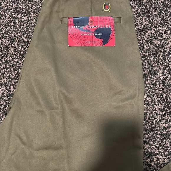 Vintage Tommy Hilfiger Tommy Traveler Wrinkle Resistant Chinos 34x30 Olive - NWT - Picture 4 of 10